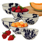 CERTIFIED INTL 6" BLUE ARBOR BOWL SET 6-PIECE