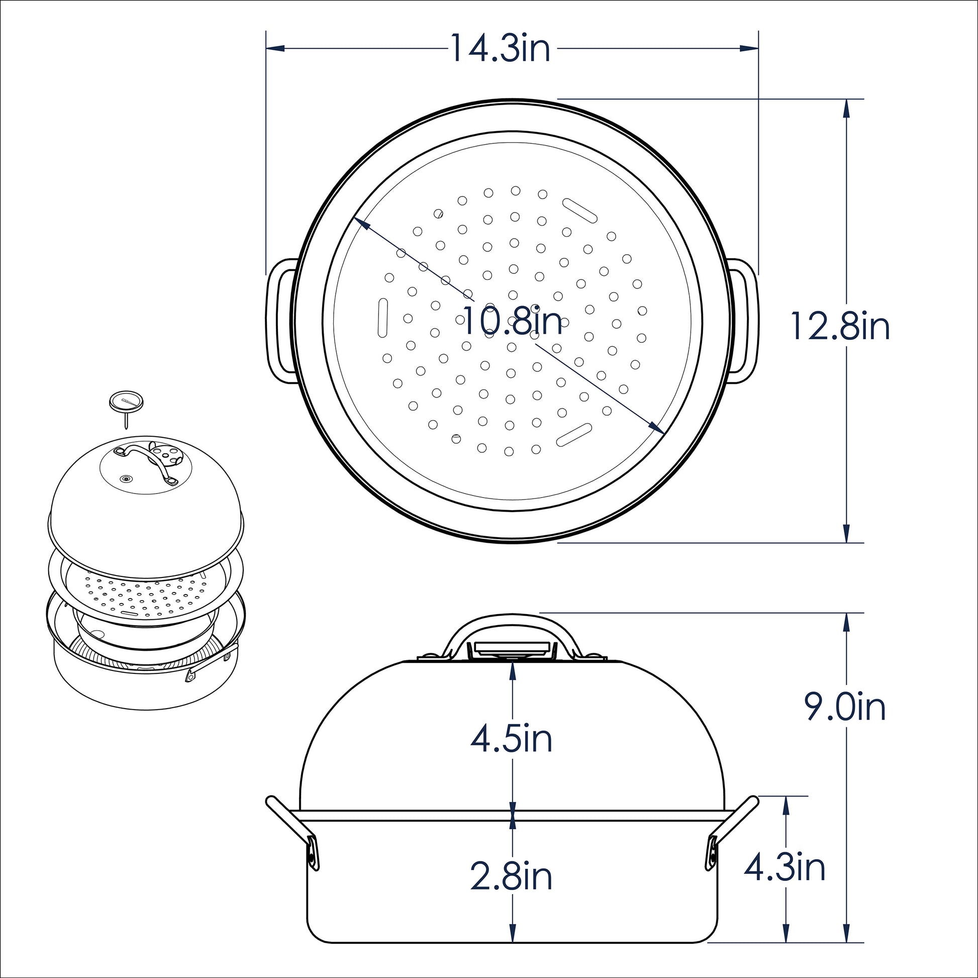 NORDIC WARE INDOOR & OUTDOOR KETTLE SMOKER