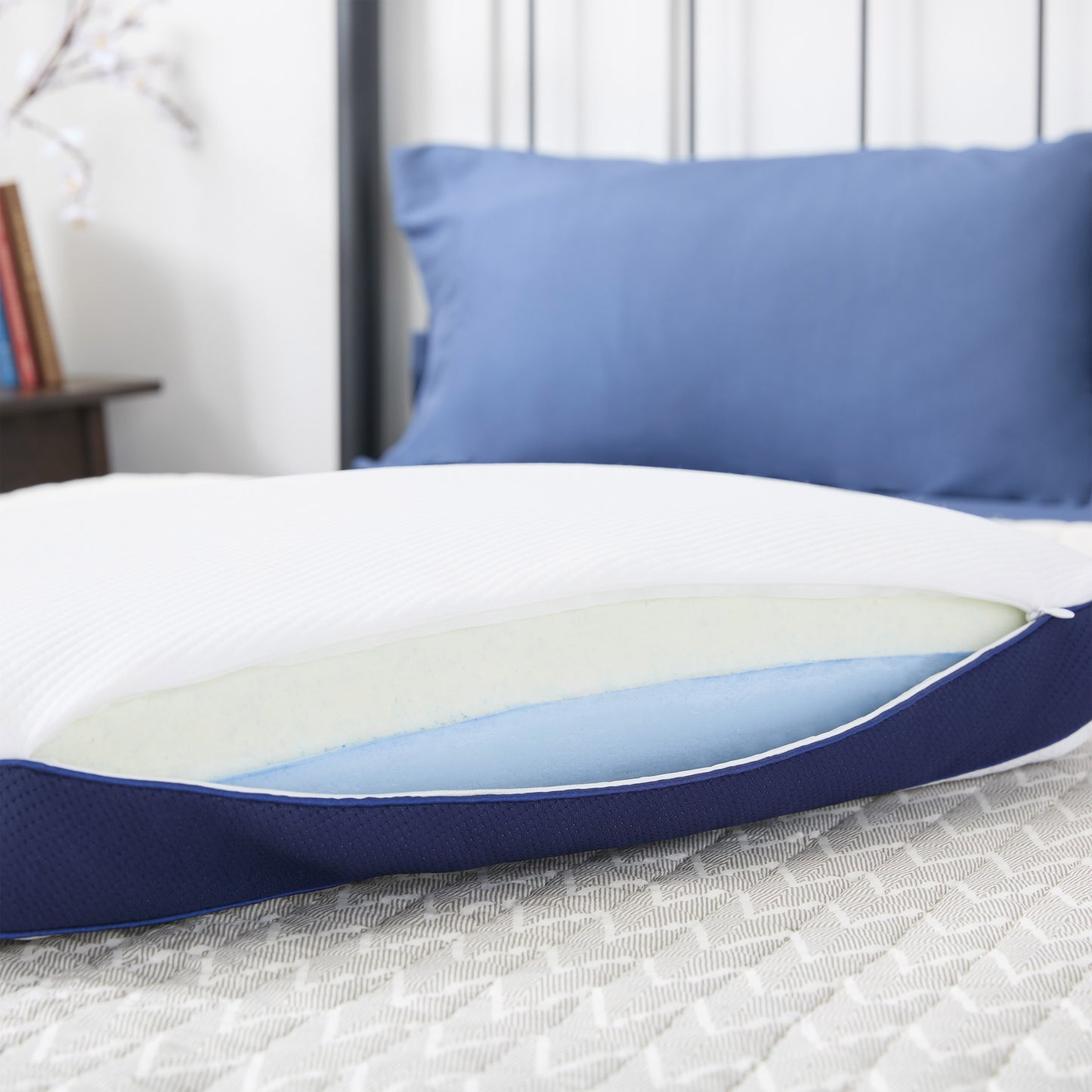 THERAPEDIC DUAL COMFORT GEL MEMORY FOAM BED PILLOW