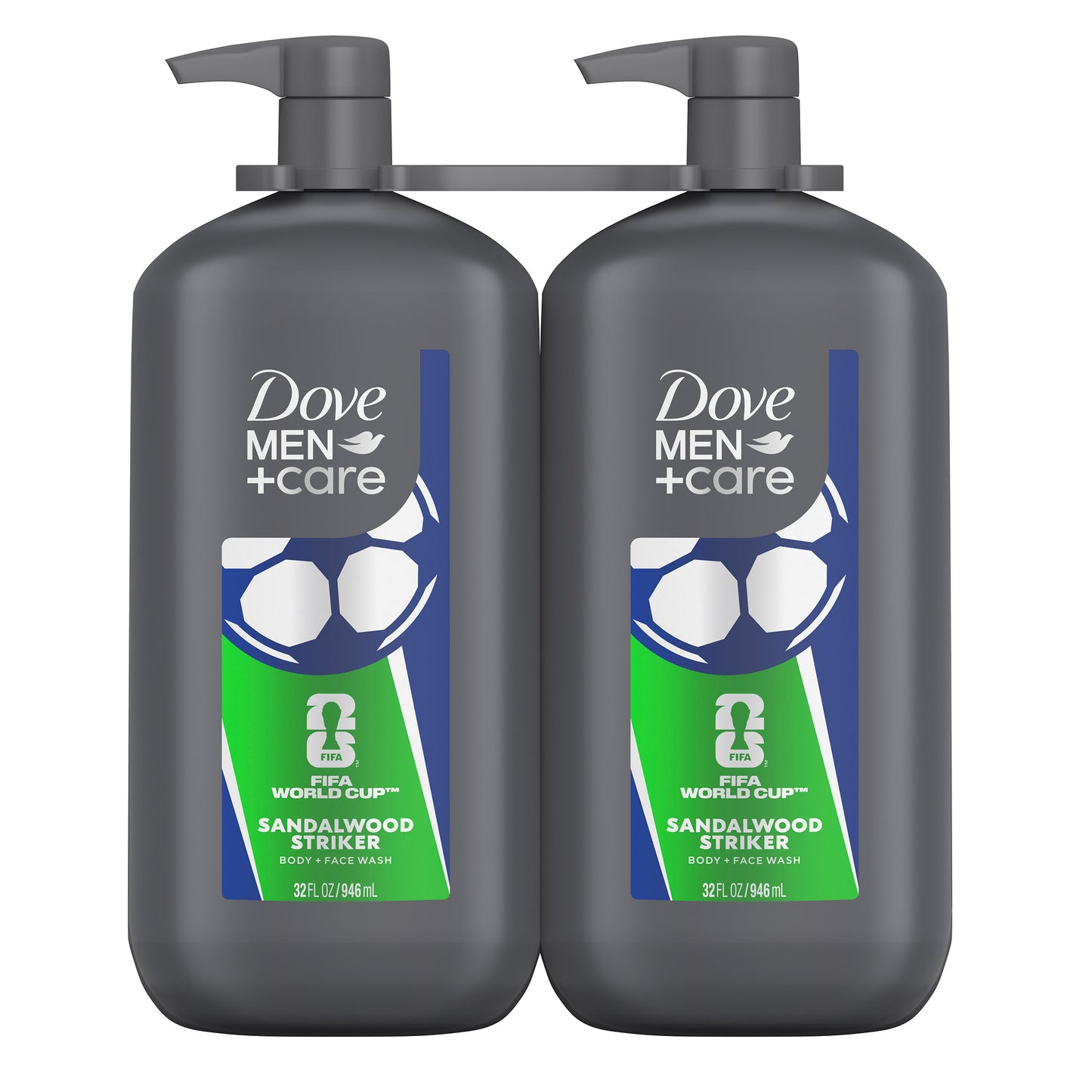 DOVE MEN + CARE BODY & FACE WASH 32 FL OZ/2PK