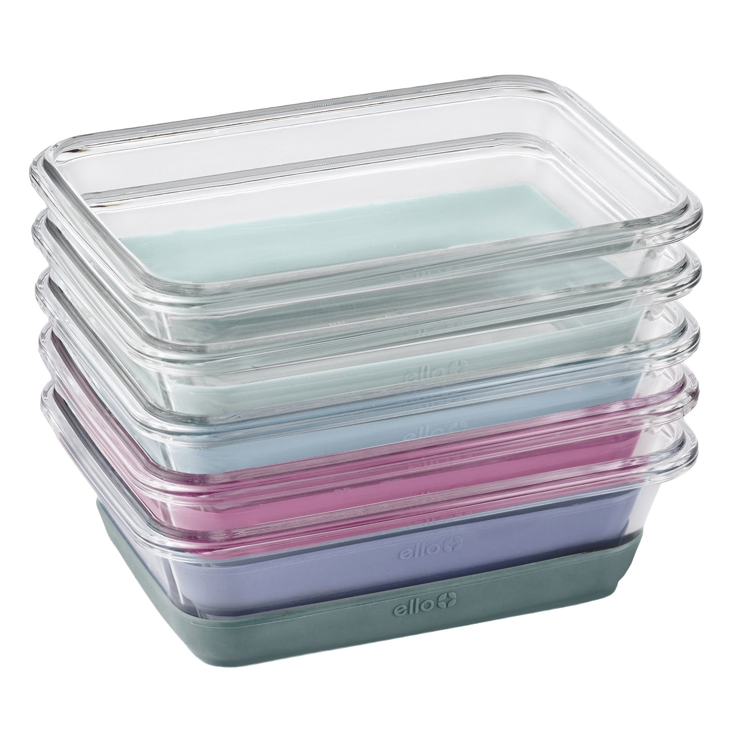 ELLO DURAGLASS 10-PIECE 4.1 CUP GLASS MEAL PREP CONTAINERS