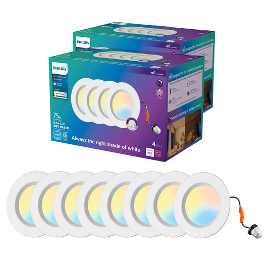 PHILIPS 5/6" RETROFIT 4PK °8.5W LED