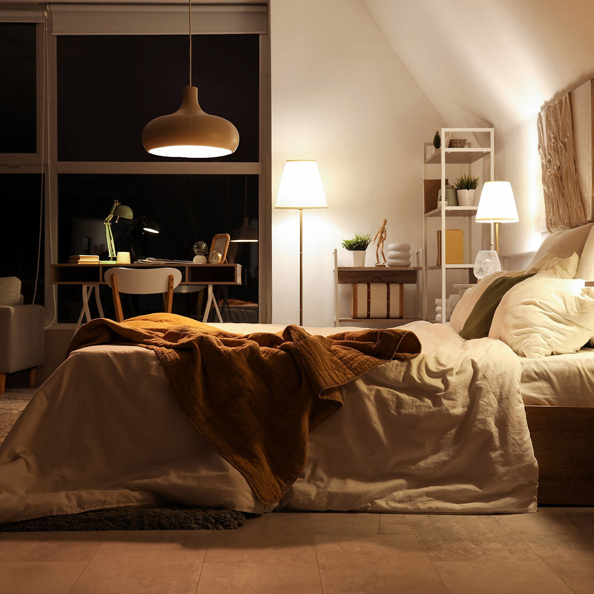 FEIT ELECTRIC 60W 5-CCT OMNI GLASS LED LIGHT BULB 6 PACK