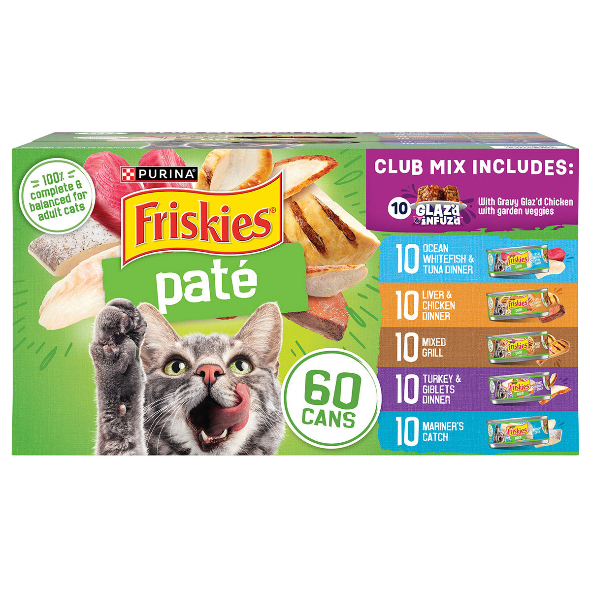 Purina Friskies Pate Cat Food Variety Pack 60/5 oz