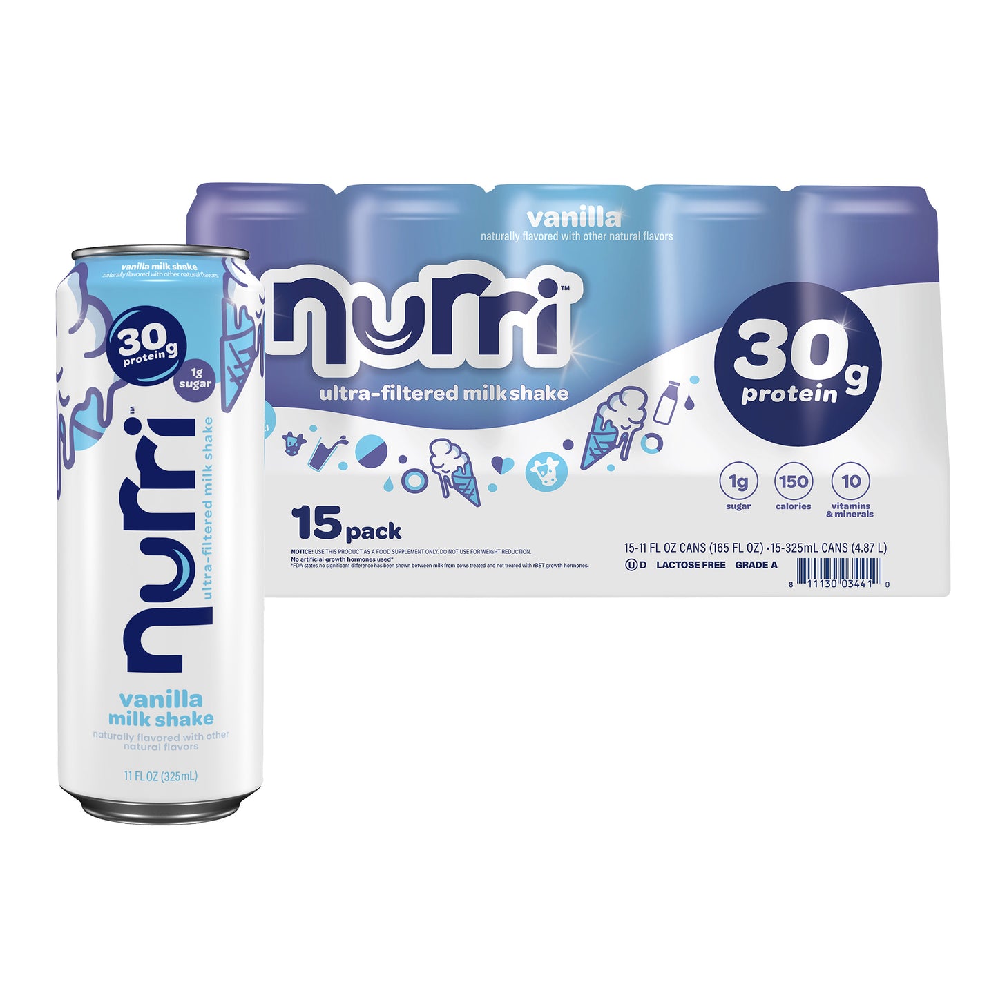 NURRI PROTEIN SHAKE VANILLA 11 FL OZ/15 PK