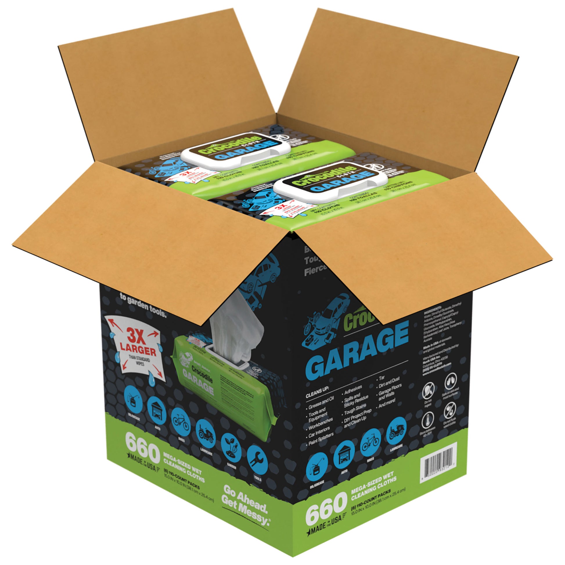 CROCODILE CLOTH 110 COUNT 15" X 10" GARAGE WIPES