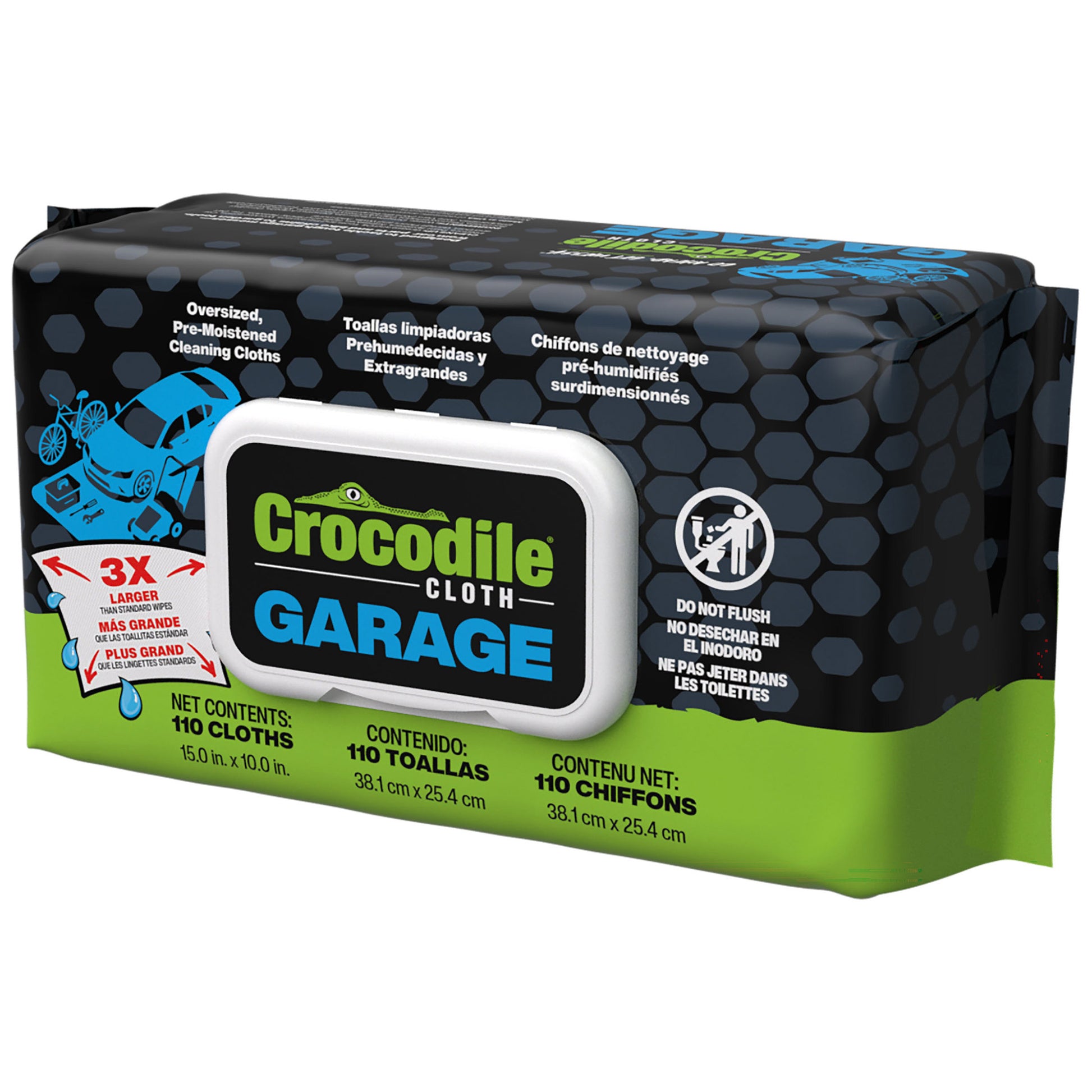 CROCODILE CLOTH 110 COUNT 15" X 10" GARAGE WIPES