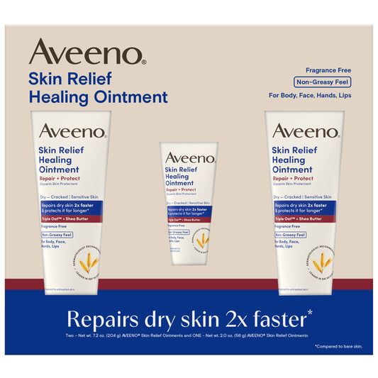AVEENO SKIN RELIEF HEALING OINTMENT 7.2 OZ 2PK + 2 OZ