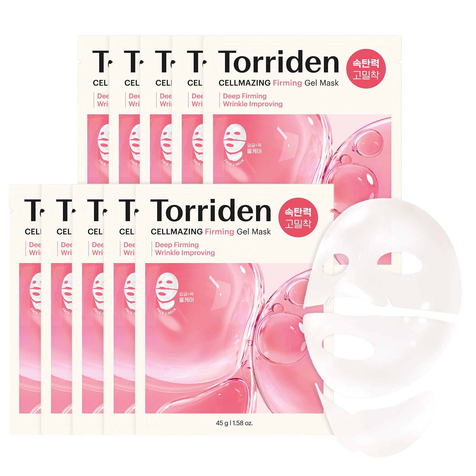TORRIDEN CELLMAZING FIRMING GEL MASK, 10-PACK