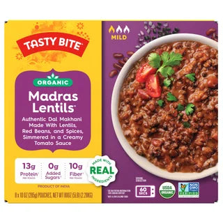 TASTY BITE ORGANIC MADRAS LENTILS