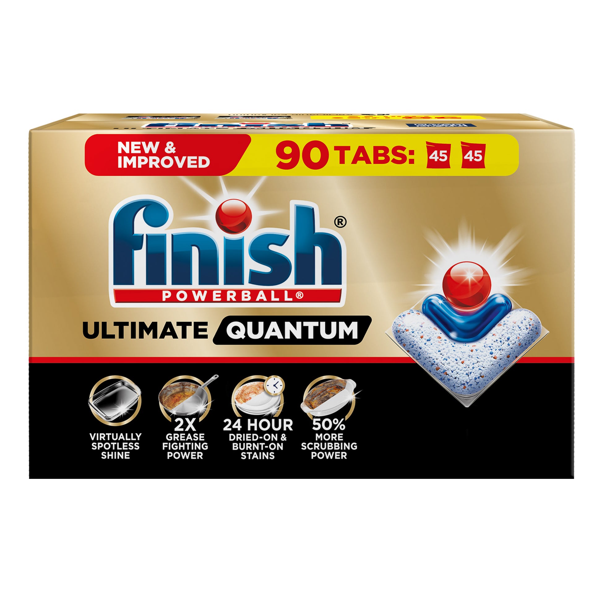 Finish Powerball Ultimate Quantum Dishwasher Tablets 90 ct