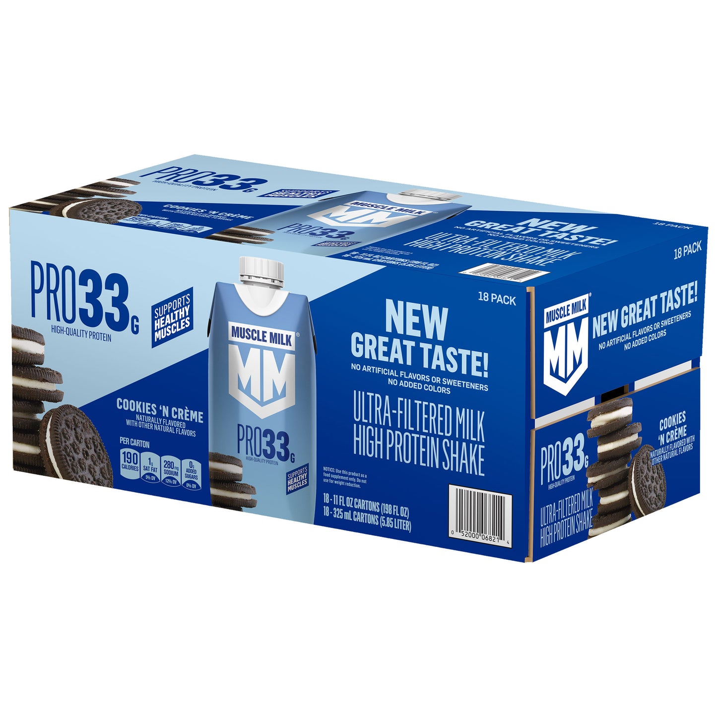 MUSCLE MILK COOKIES 'N CRÈME SHAKE 11 FL OZ/18 PK