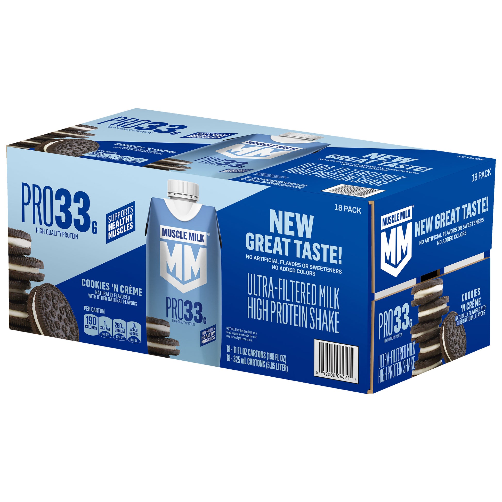 MUSCLE MILK COOKIES 'N CRÈME SHAKE 11 FL OZ/18 PK