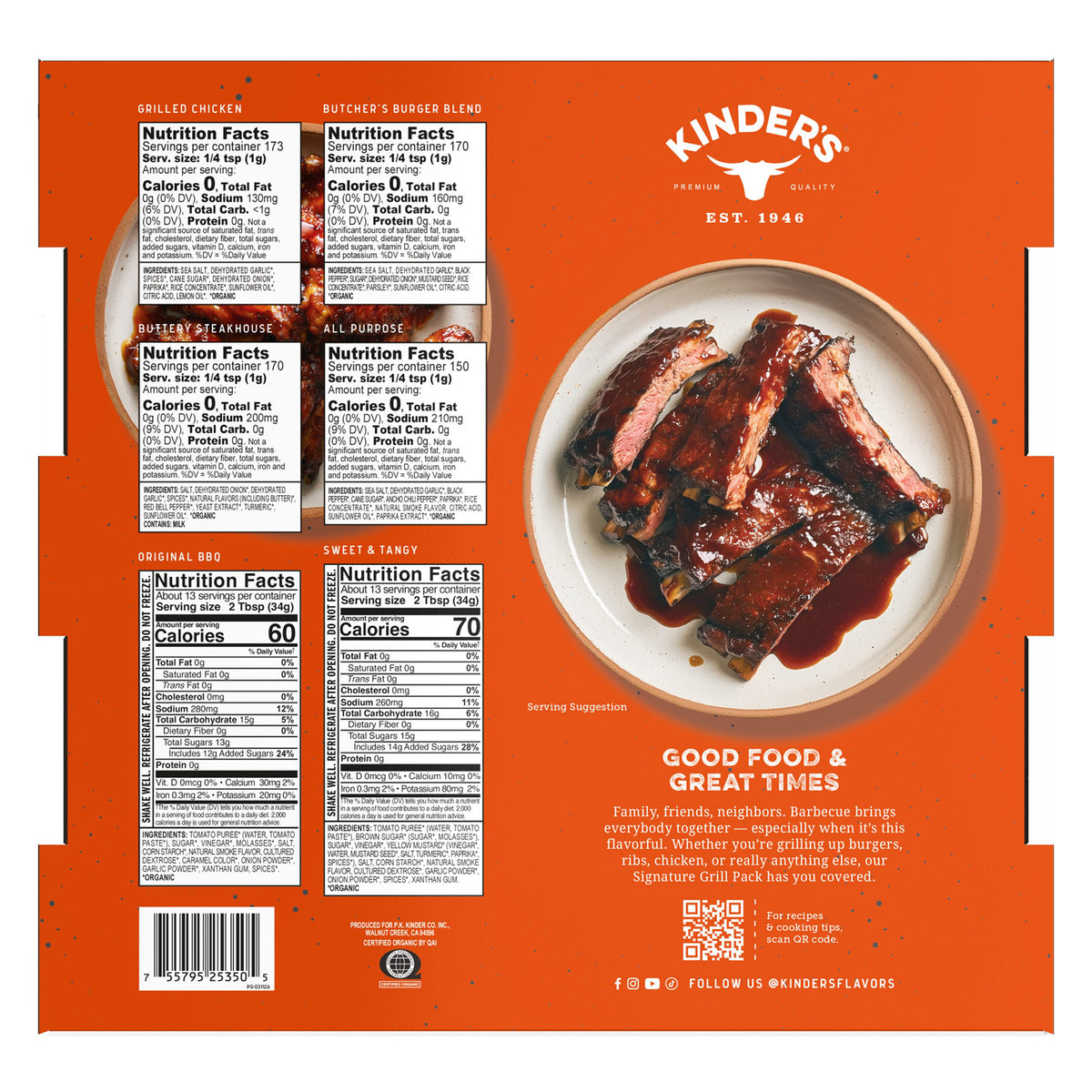 KINDER'S ORG SIGNATURE GRILL PK 54.4 OZ