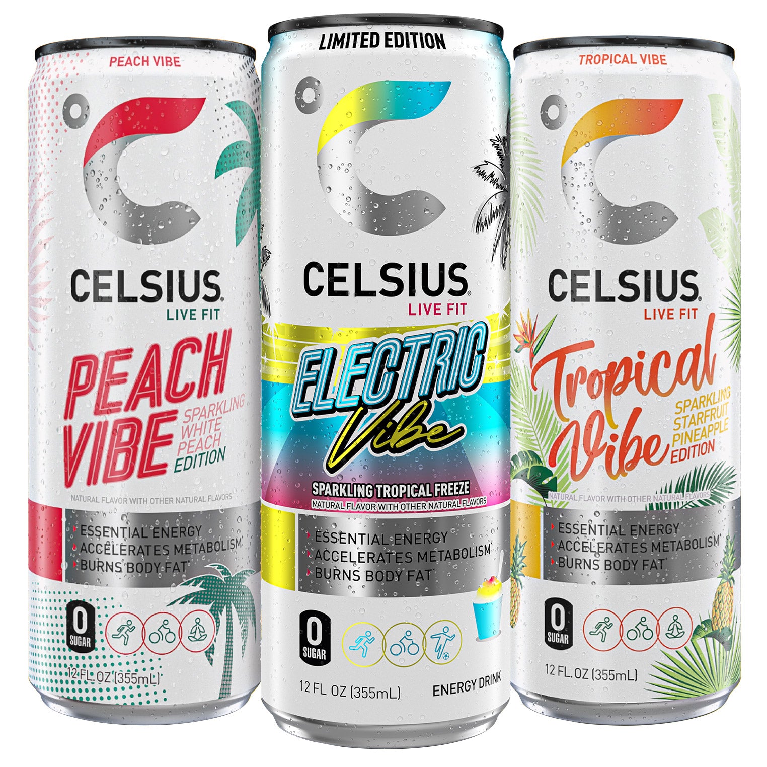 Celsius Sparkling Energy Drink Vibe Pack 18/12 fl oz