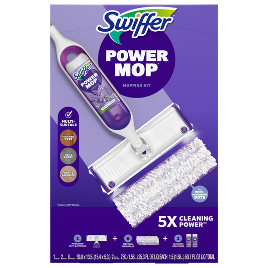 SWIFFER POWERMOP STARTER KIT 2 SOL + 8 PADS