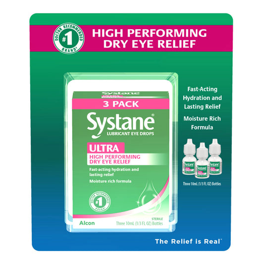 ALCON SYSTANE ULTRA LUBRICANT EYE DROPS 3 X 10 ML