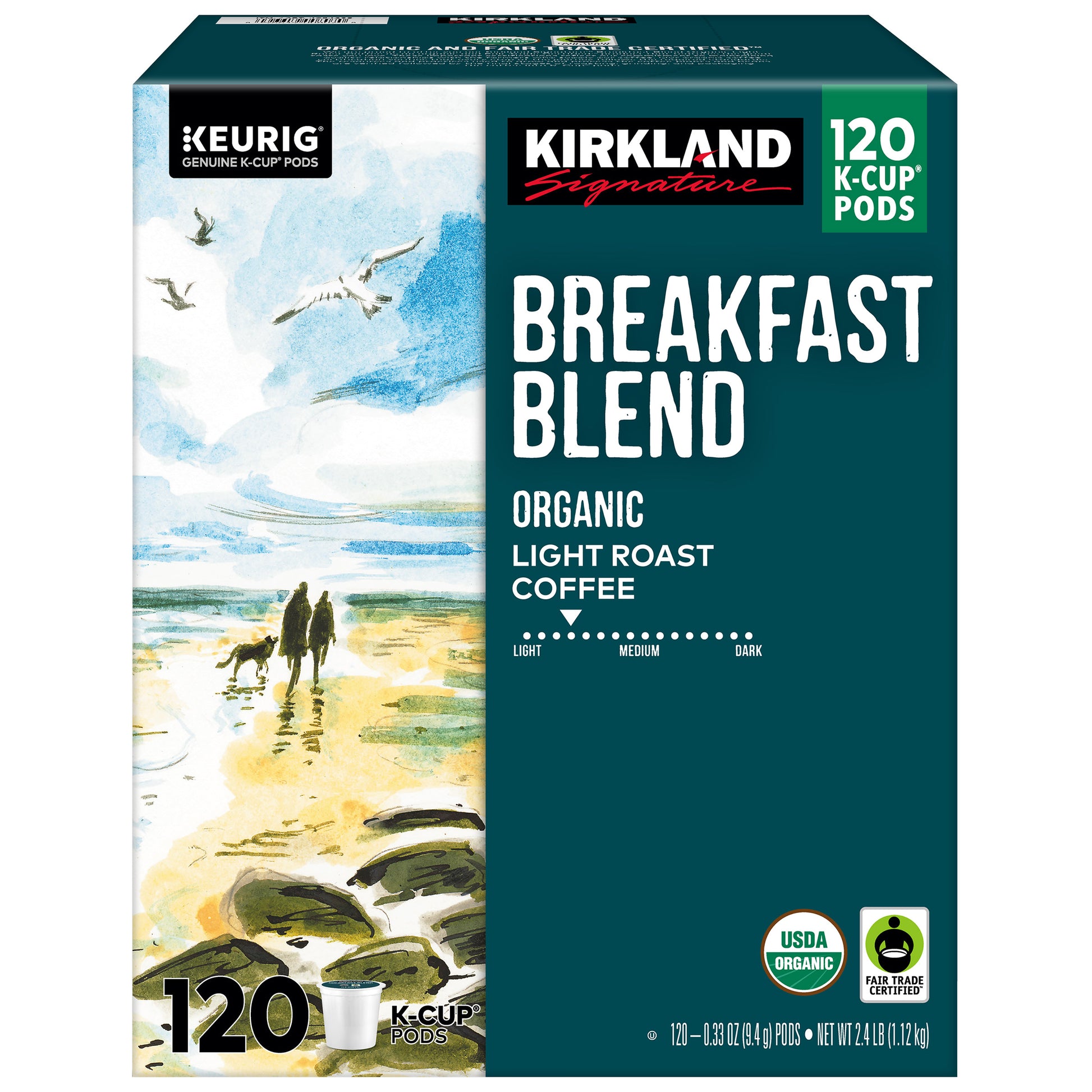KIRKLAND SIGNATURE FRENCH ROAST 120 CT ORGANIC K-CUP PODS