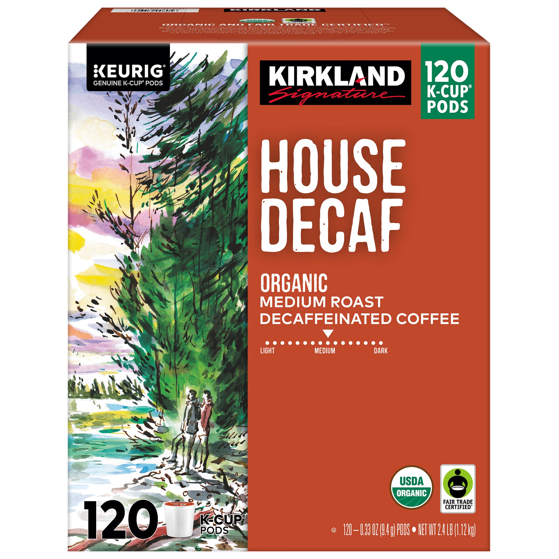 KIRKLAND SIGNATURE FRENCH ROAST 120 CT ORGANIC K-CUP PODS