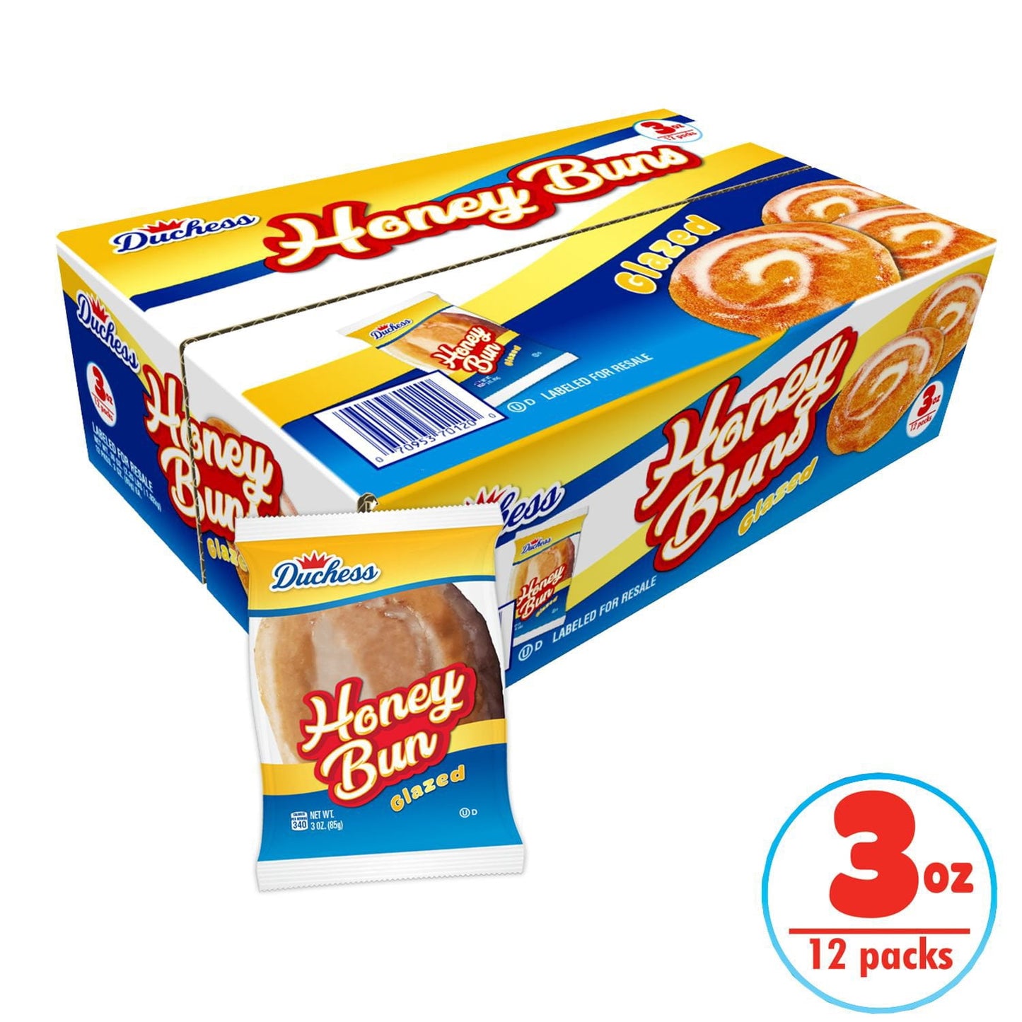 Duchess Honey Buns, 3 oz., 12 pk.