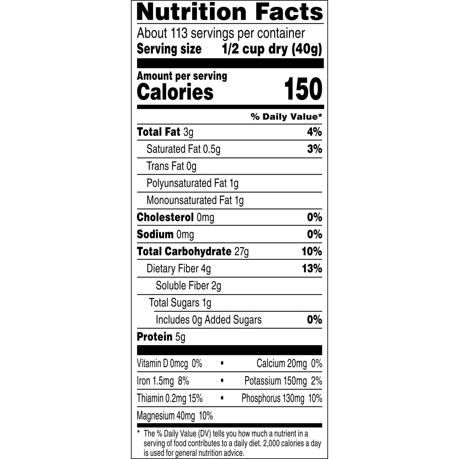Quaker Old Fashioned Oats, 160 oz.