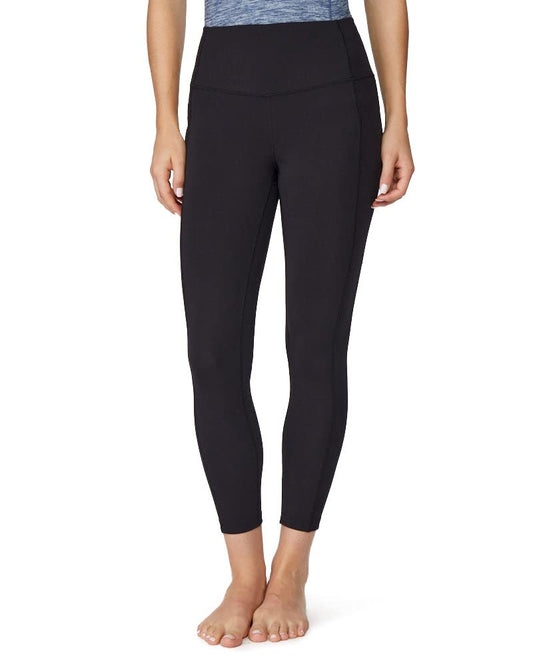 32 Degrees Women’s 7/8 High Waist Yoga Pants with Pockets | Workout Athletic Leggings, Black, Large