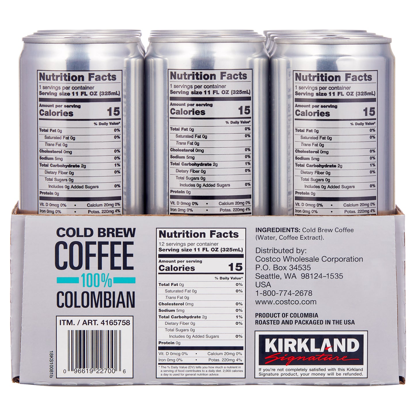 KIRKLAND SIGNATURE COLD BREW 12/11 OZ