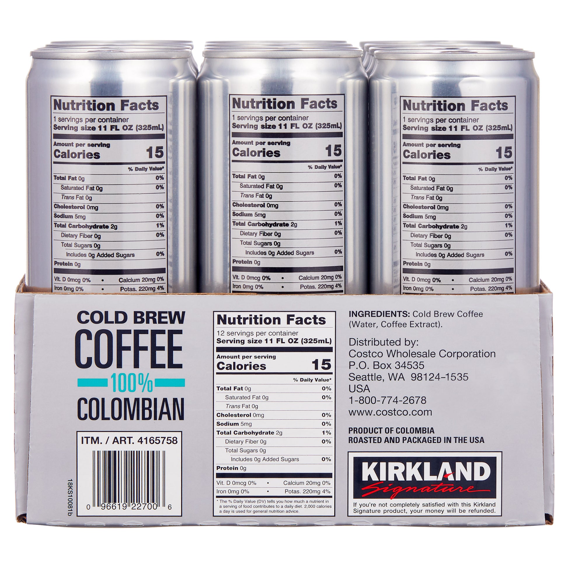 KIRKLAND SIGNATURE COLD BREW 12/11 OZ