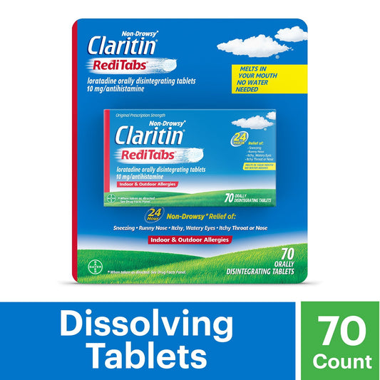 Claritin 24 Hour Non-Drowsy Allergy Medicine RediTabs 70 ct.