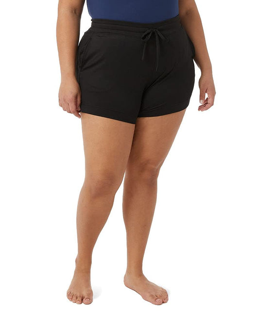 32 Degrees Women's Cool Sleep Short | Relaxed Fit |Elastic Waistband | Pockets | Breathable, Black, X-Small