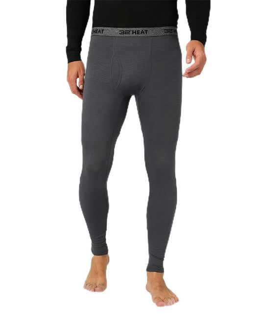 32 Degrees Heat Men's Lightweight Baselayer Legging | 4-Way Stretch | Thermal| Form Fitting, Stingray, Small