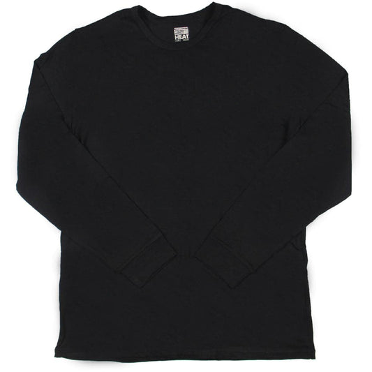 32 Degrees Heat Men's Long Sleeve Base Layer Crew Neck Shirt Black XX-Large
