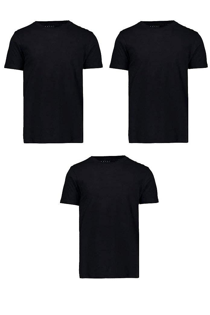 32 DEGREES Cool Men's Tee Shirt Short Sleeve Quick Dry Crew Neck Tee (Small, Black-3pack)