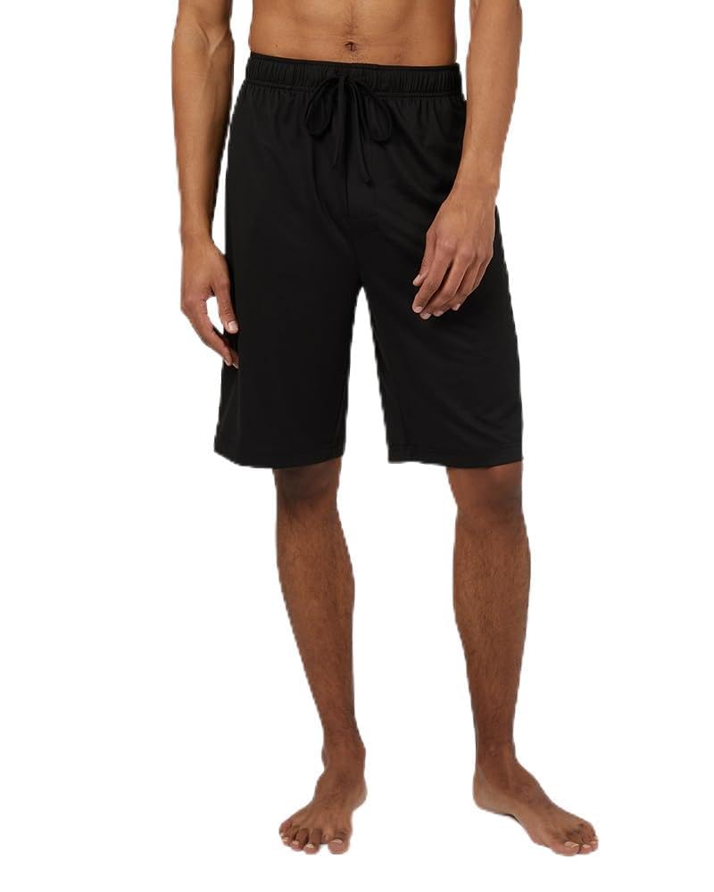 32 Degrees COOL Mens Knit Wicking Lounge Sleep Short, Black, X-Large