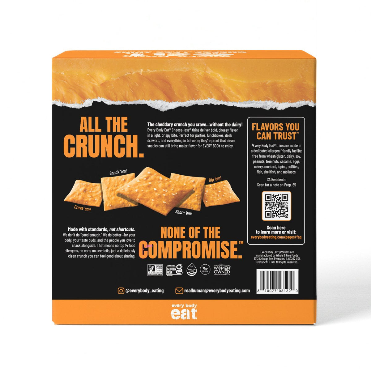 Every Body Eat® Cheese-Less Thins Crackers, 14 oz.