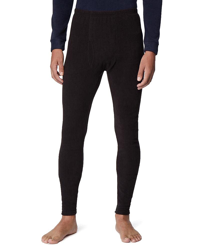 32 Degrees Heat Men’s Performance Thermal Heavyweight Fleece Baselayer Legging Pant, Black, Small