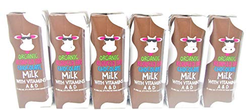 Kirkland Organic Chocolate Reduced Fat Milk with Vitamins A & D - 6 (8.25 oz.) Cartons - Small Storage Space Friendly!