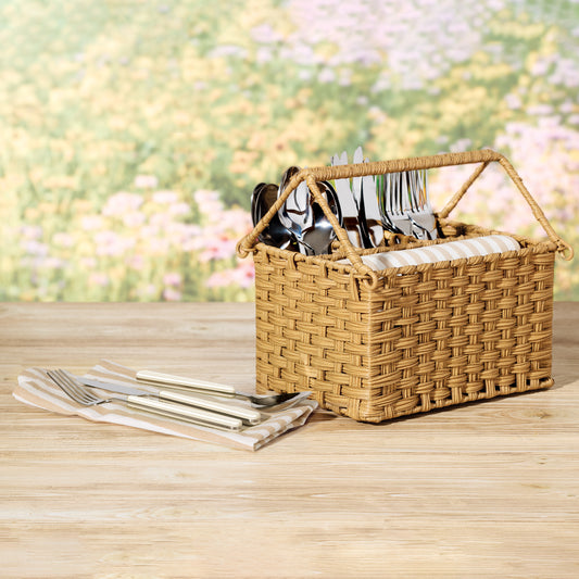 ONEIDA 24-PIECE FLATWARE SET WITH CADDY