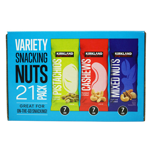 KIRKLAND SIGNATURE SNACKING NUTS VARIETY 30/ 1.6 OZ