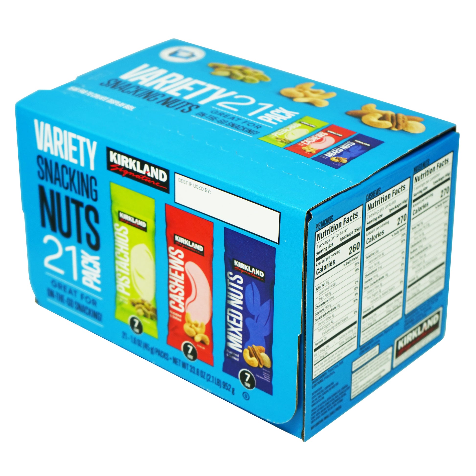KIRKLAND SIGNATURE SNACKING NUTS VARIETY 30/ 1.6 OZ