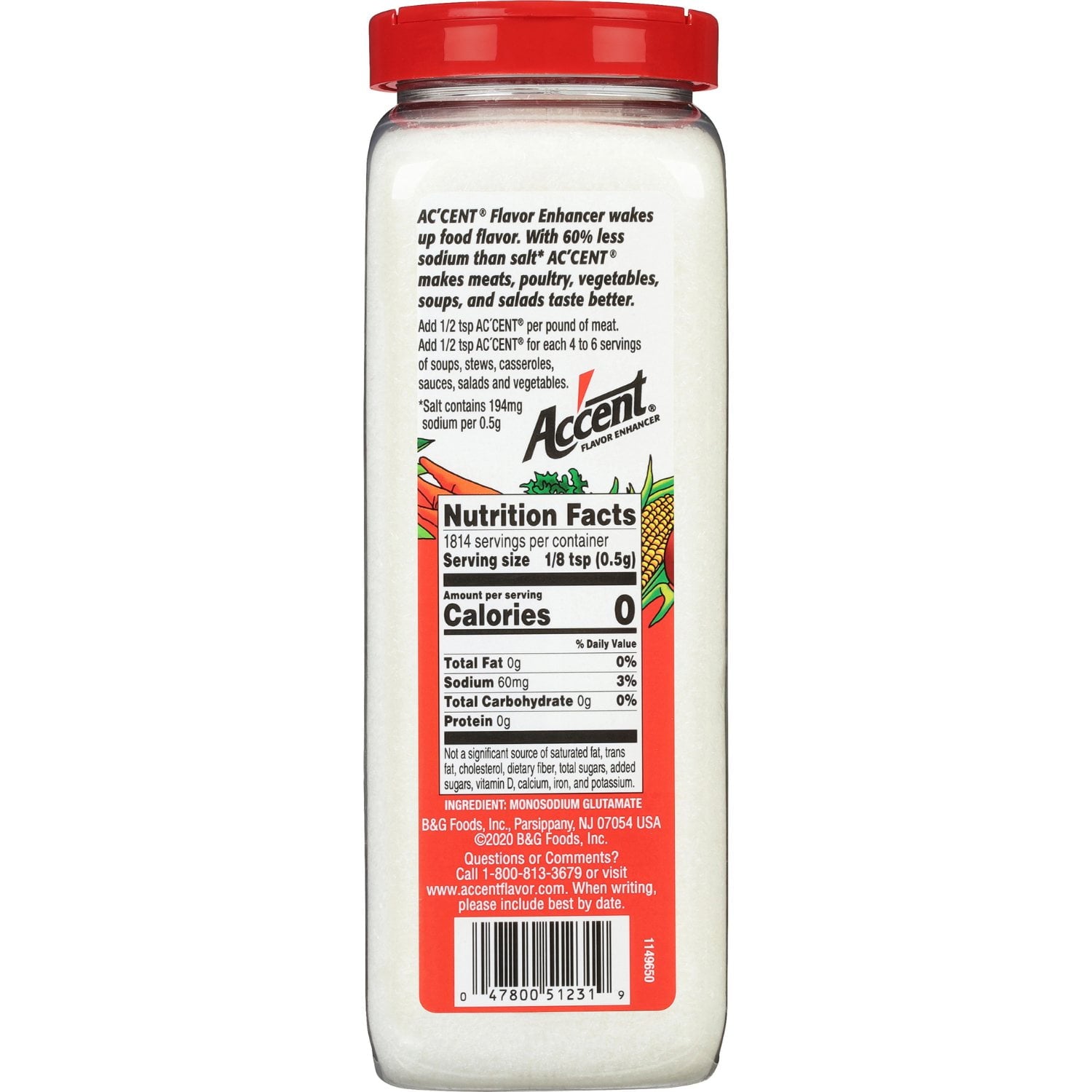 Ac'cent Flavor Seasoning Enhancer 32 oz.