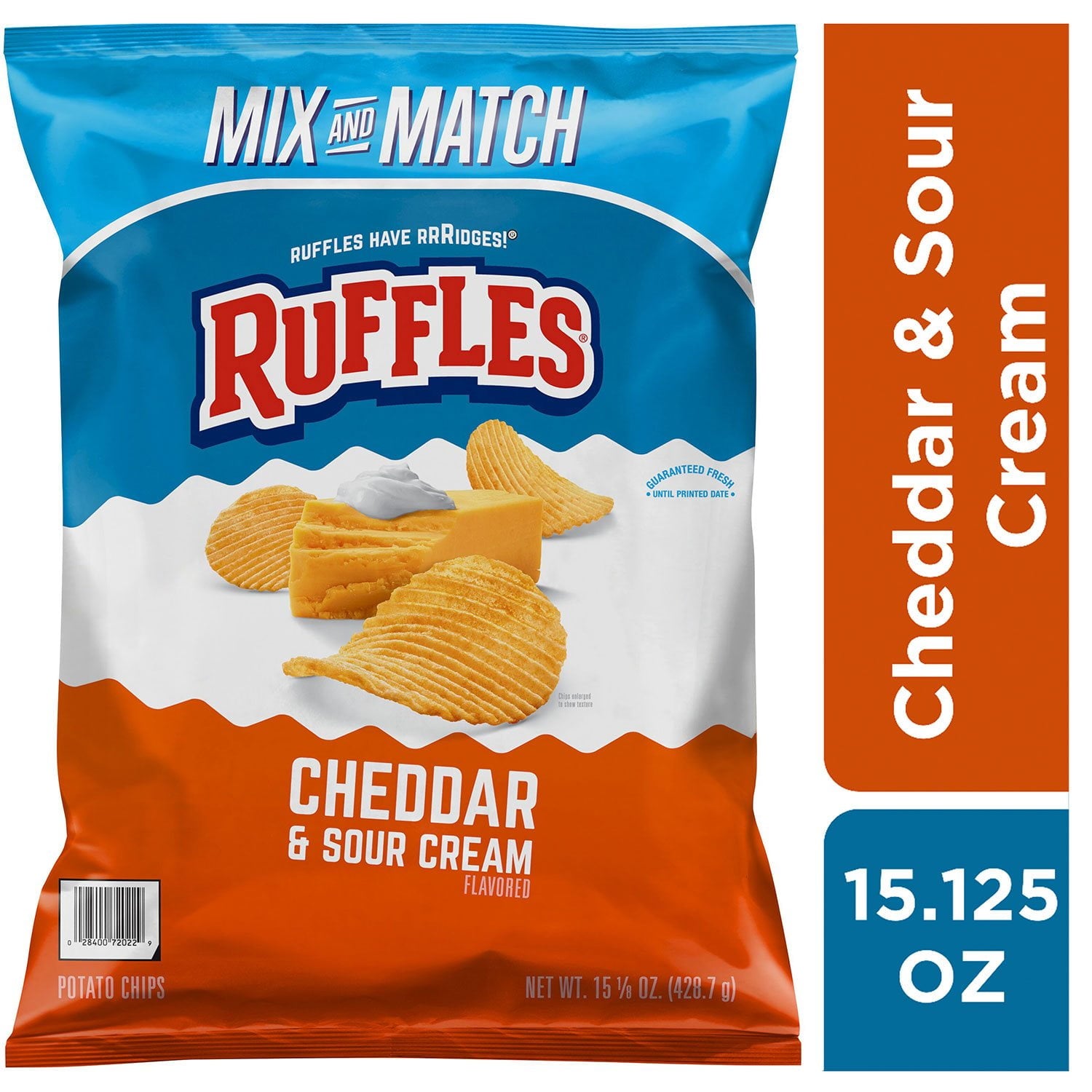 Ruffles Cheddar & Sour Cream Potato Chips, 15.125 oz.