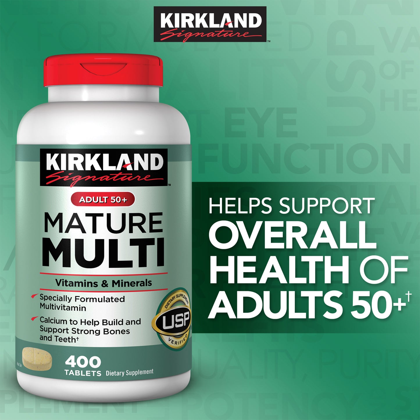 KIRKLAND SIGNATURE MATURE ADULT MULTI 400 TABLETS