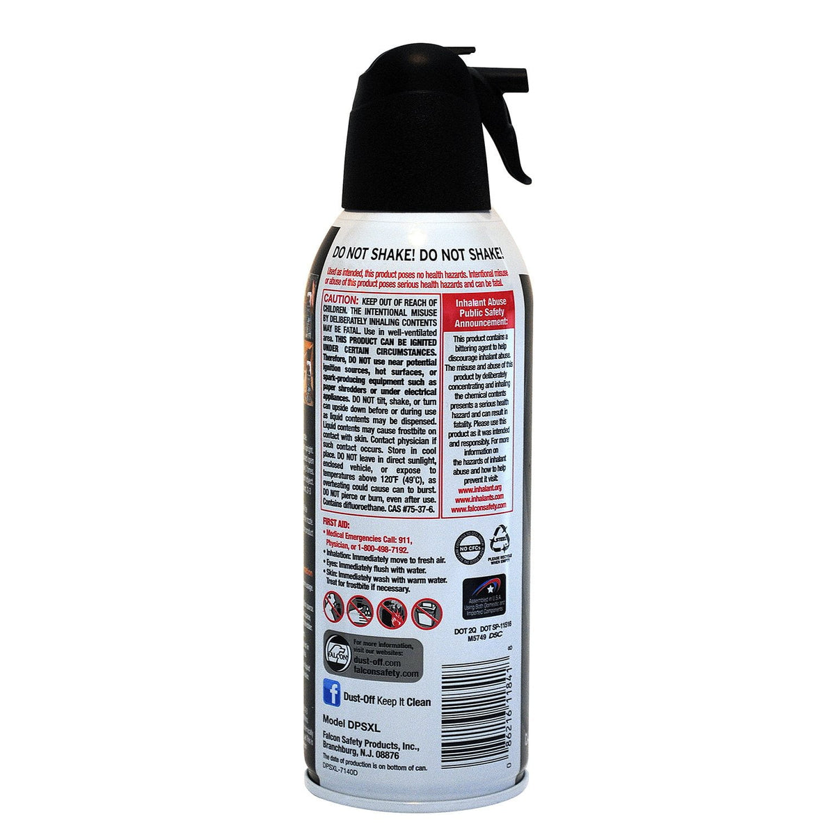 Falcon Dust-Off Compressed Gas Duster, 10oz., 4 Pack