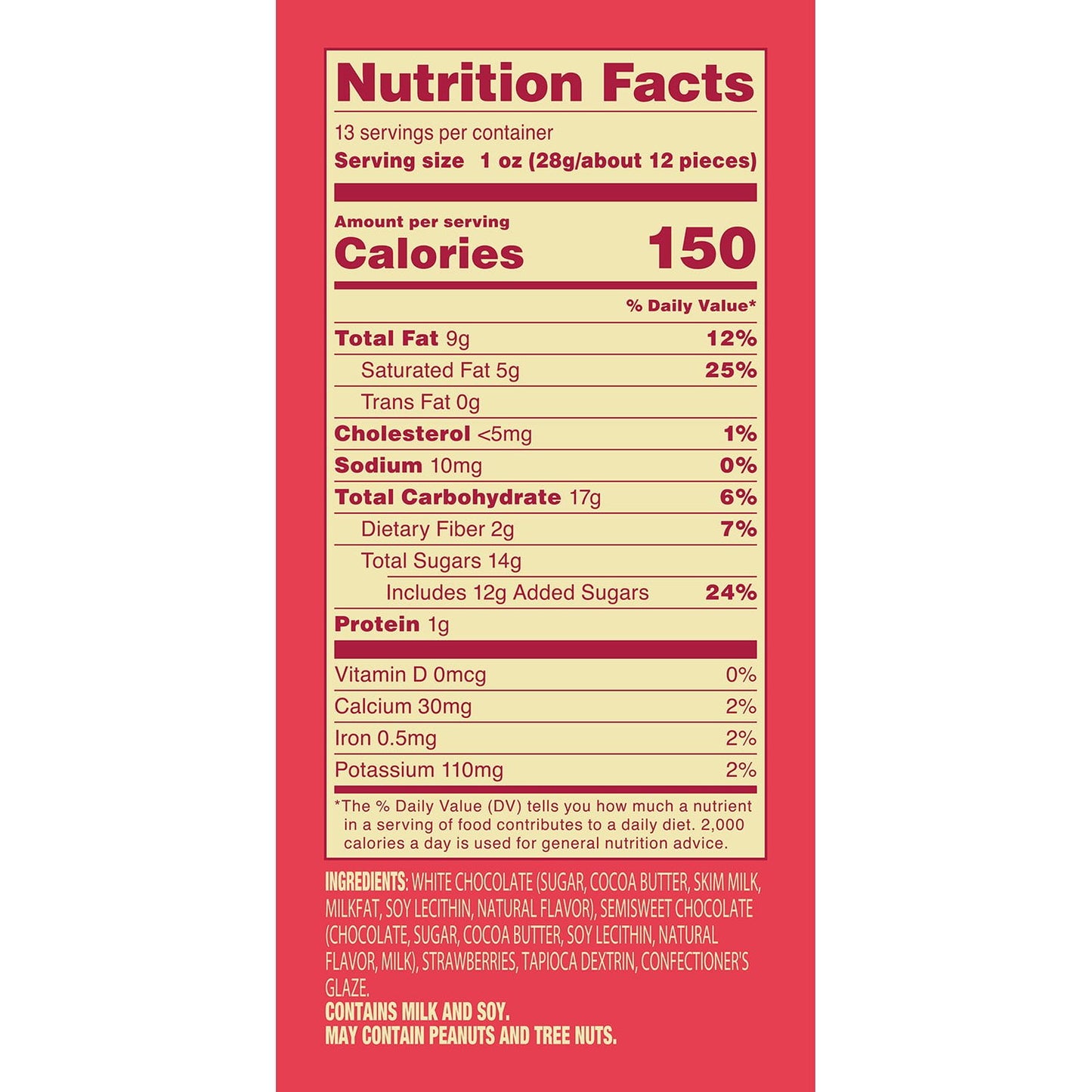 Tru Fru Dark and White Chocolate Freeze-Dried Strawberries, 13 oz.