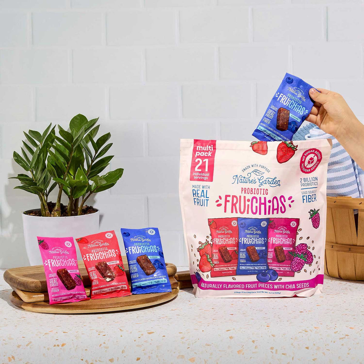 Nature's Garden Probiotic FruiChia Variety Pack Snacks, 0.7 oz., 21 pk.