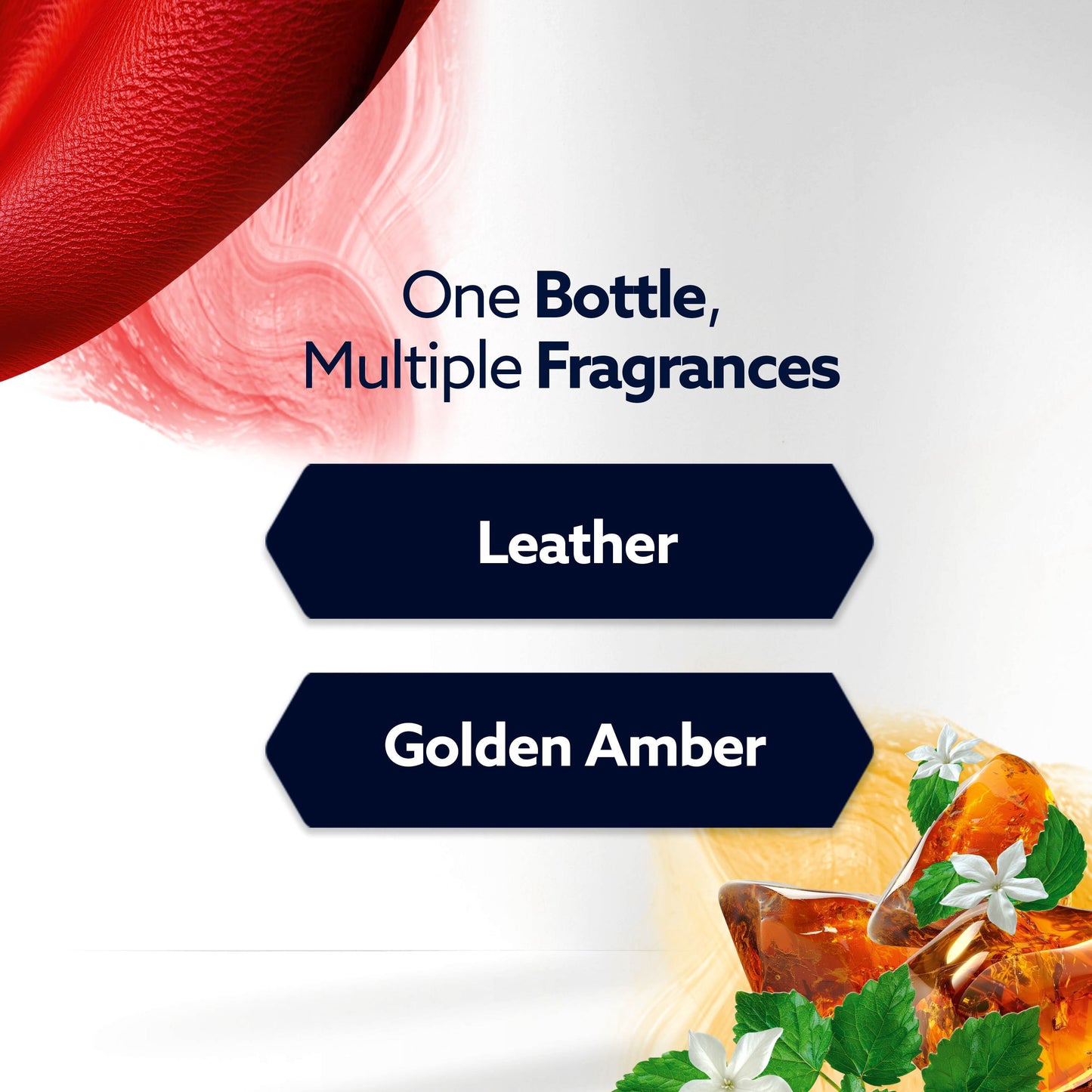 Glade CustomScent PlugIns Scented Oils, Leather and Golden Amber, 1 Warmer + 5 Refills. Total 3.35 fl. oz./99 ml.
