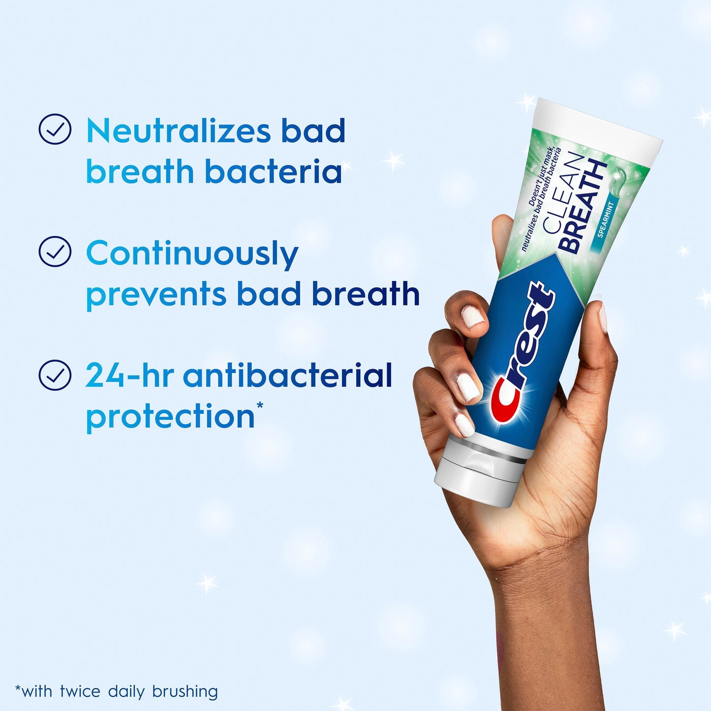 Crest Plus Clean Breath Spearmint Toothpaste, 4.6 oz., 3 pk.