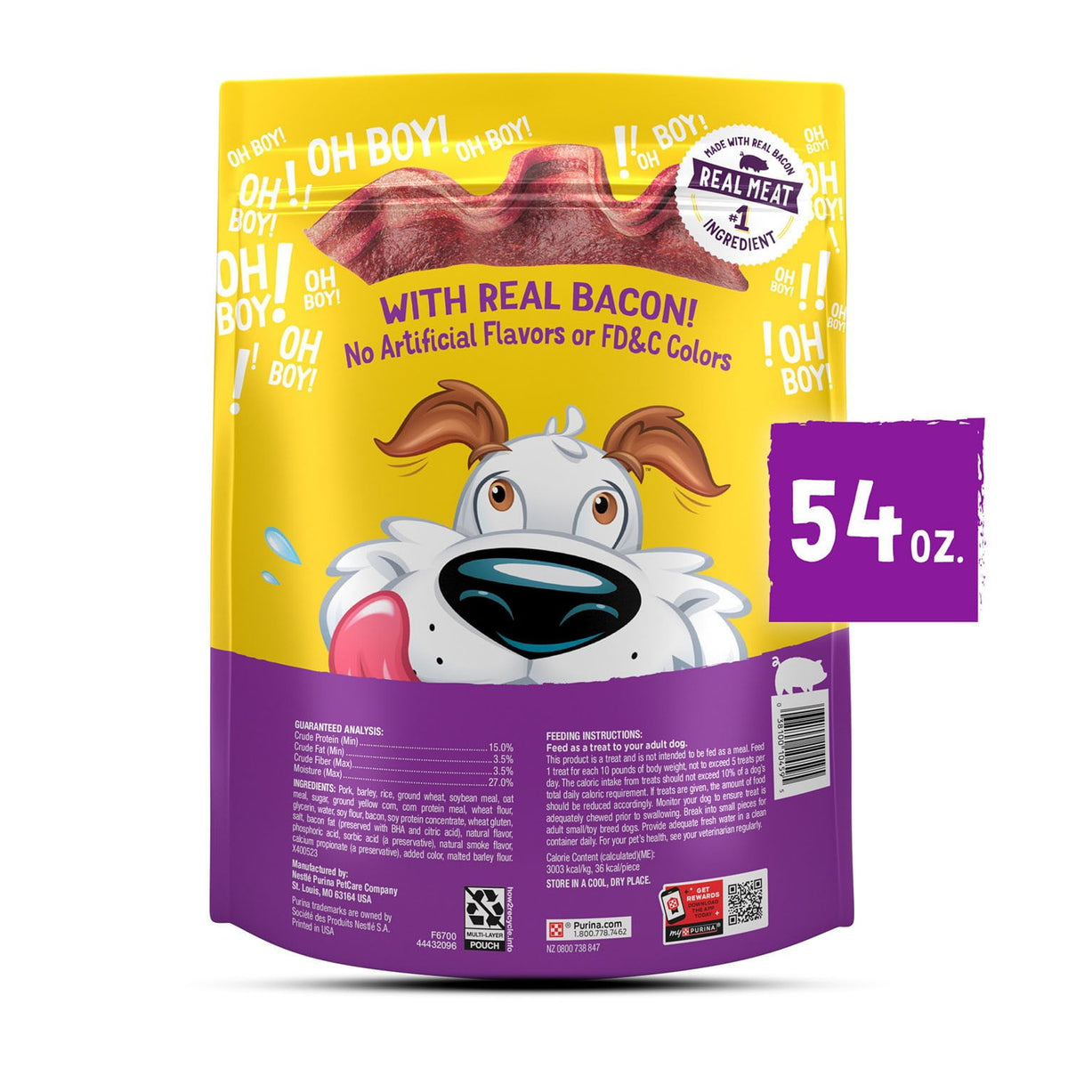 Purina Beggin' Strips Dog Treats, Bacon Flavor, 54 oz. Pouch
