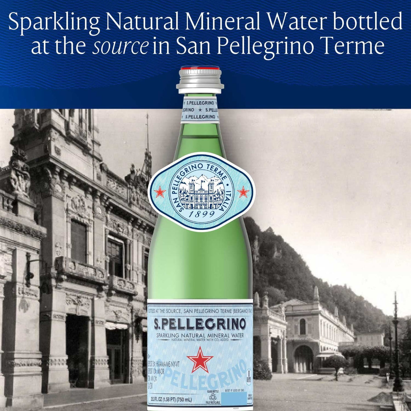 S.Pellegrino Sparkling Natural Mineral Water 25.3 fl. oz., 15 pk.